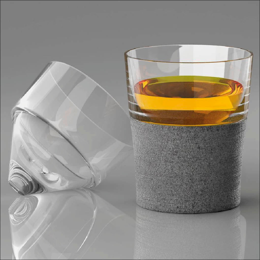 Verre à wkisky  avec base pierre Malt